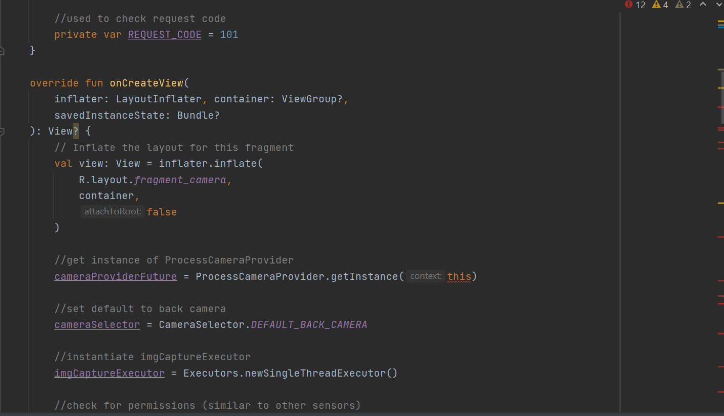 CameraFragment.kt 與 xml 連接時出錯