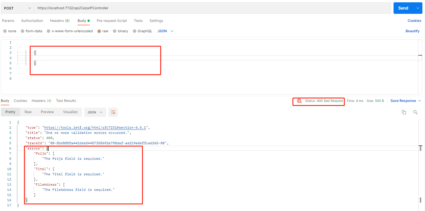 ASP.Net 6.0 Core MVC中一個或多個欄位未賦值時如何給出錯誤訊息