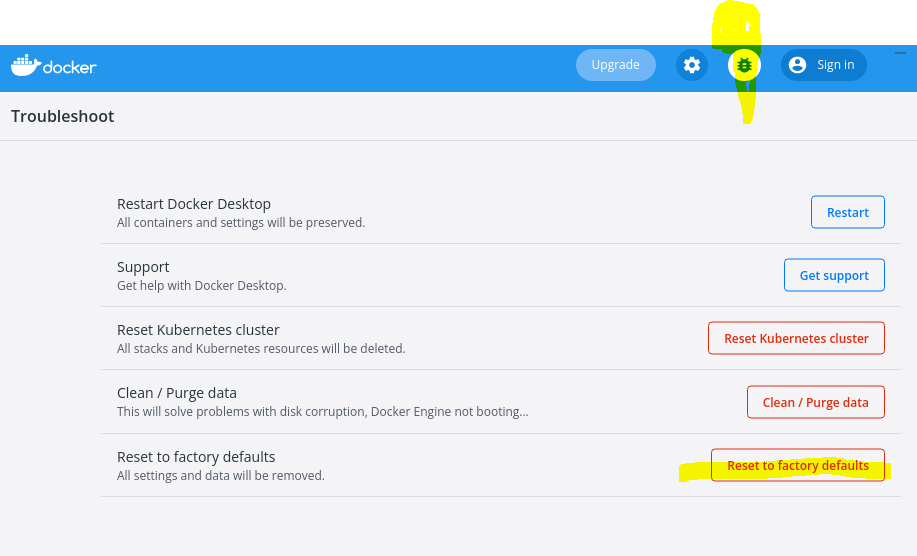 Docker 正在運行。Docker 桌面說“Docker 桌面停止...”