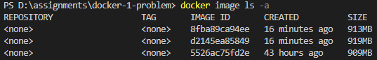 docker image ls 未顯示已安裝的基本影像(“FROM”影像)
