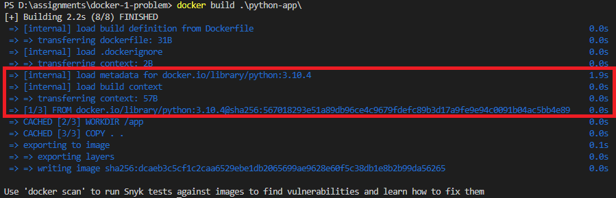 docker image ls 未顯示已安裝的基本影像(“FROM”影像)