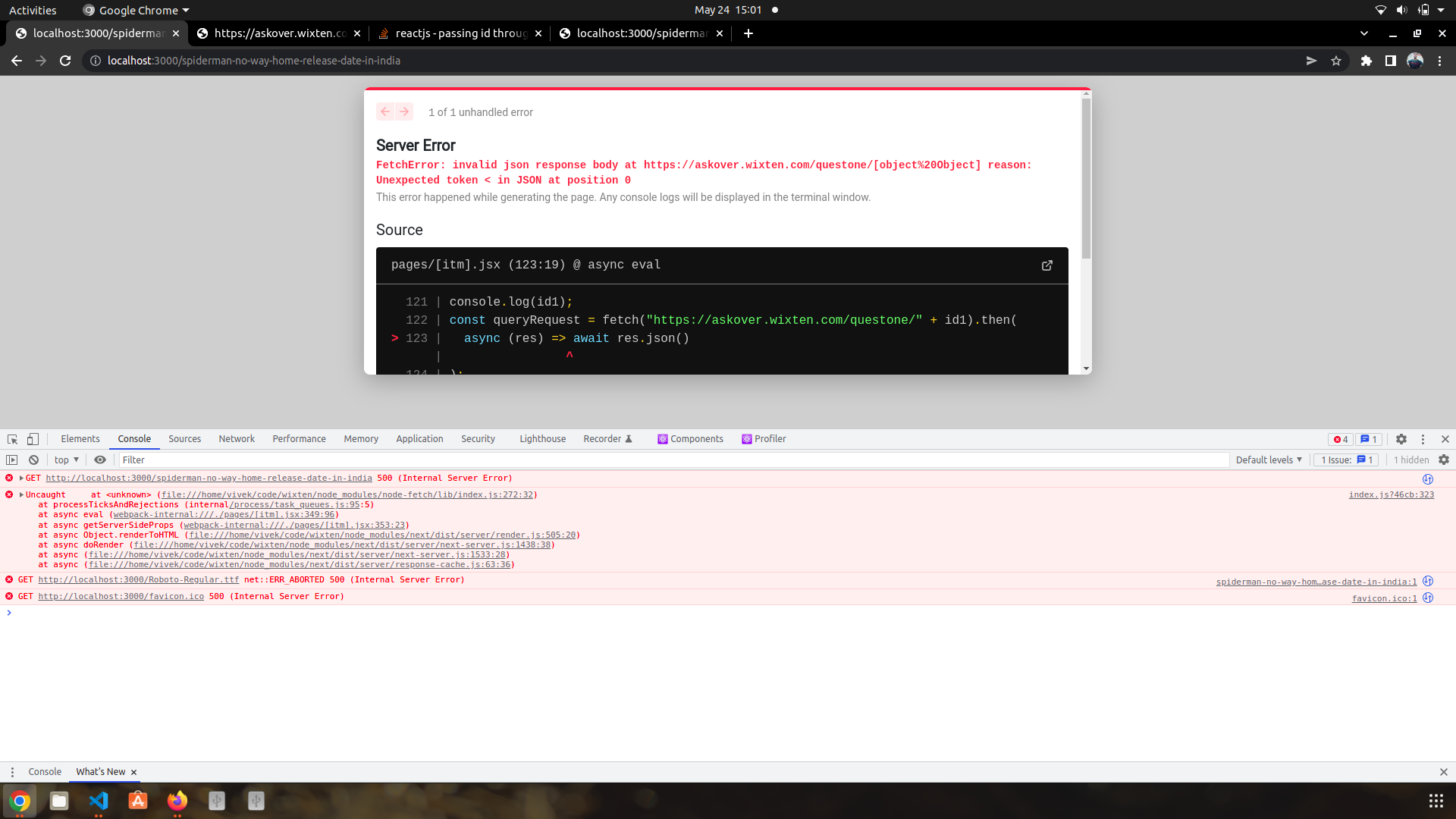 通過 Link 傳遞 id 到 getServerSideProps :next js
