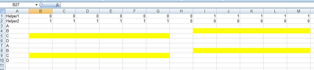 Excel VBA顏色單元格基于其他兩個單元格中的值