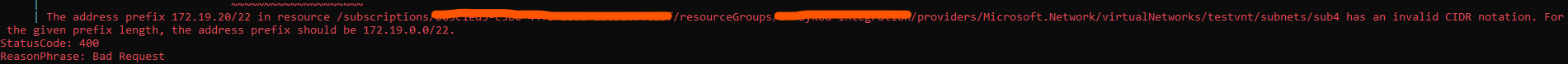 CIDR 范圍 Azure vNet