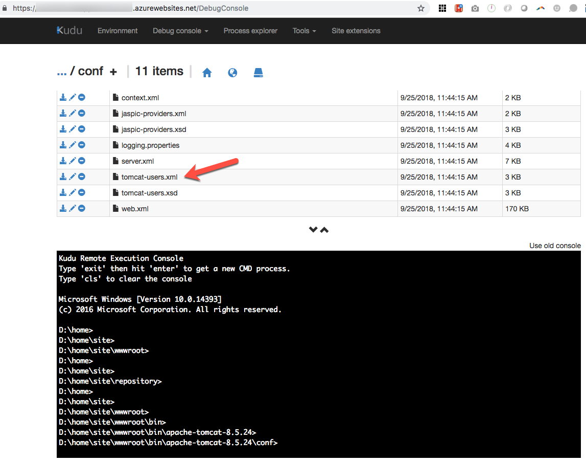 將戰爭檔案上傳到 Azure Web 應用程式，404 錯誤
