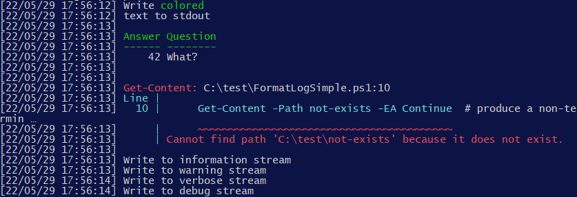 在 powershell 中運行命令時,如何為 stdout/stderr 上的所有輸出添加日期/時間?