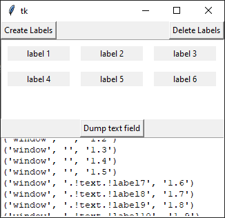 tkinter：使用 window_create 徹底銷毀在 tk.Text 中創建的自動包裝小部件