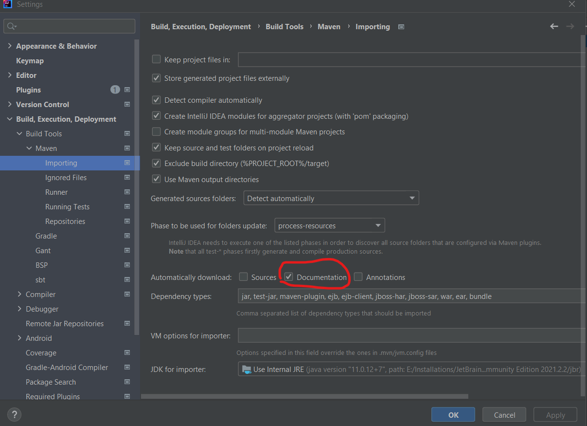 IntelliJ - 如何查看屬于 maven 依賴項的元素(注釋、方法、類 .. 等)的完整 javadoc?