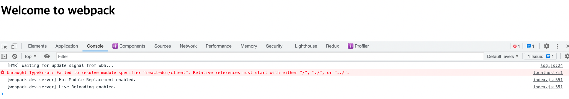 我的 React 18 的 Webpack 配置顯示 Uncaught TypeError: Failed to resolve module specifier 