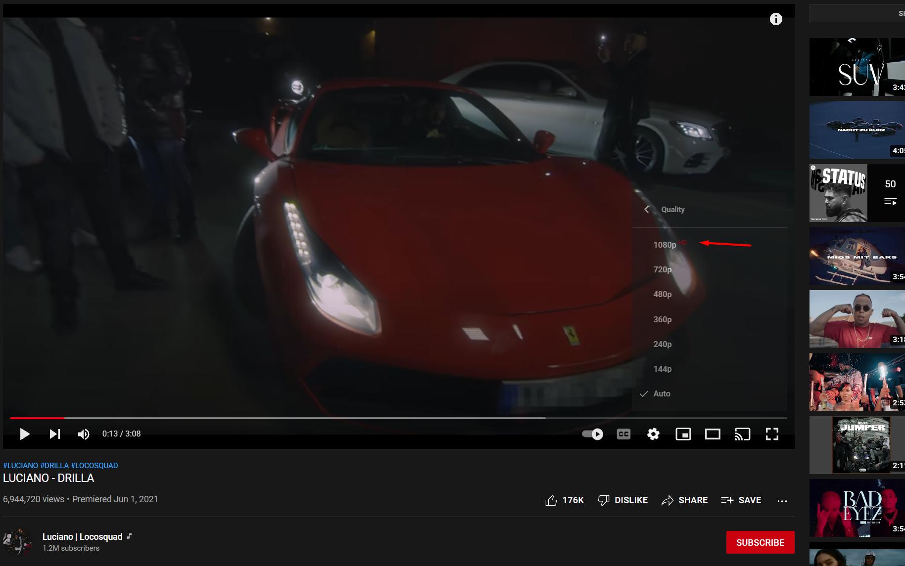 如何始終使用硒在 youtube 視頻上選擇最高可用質量
