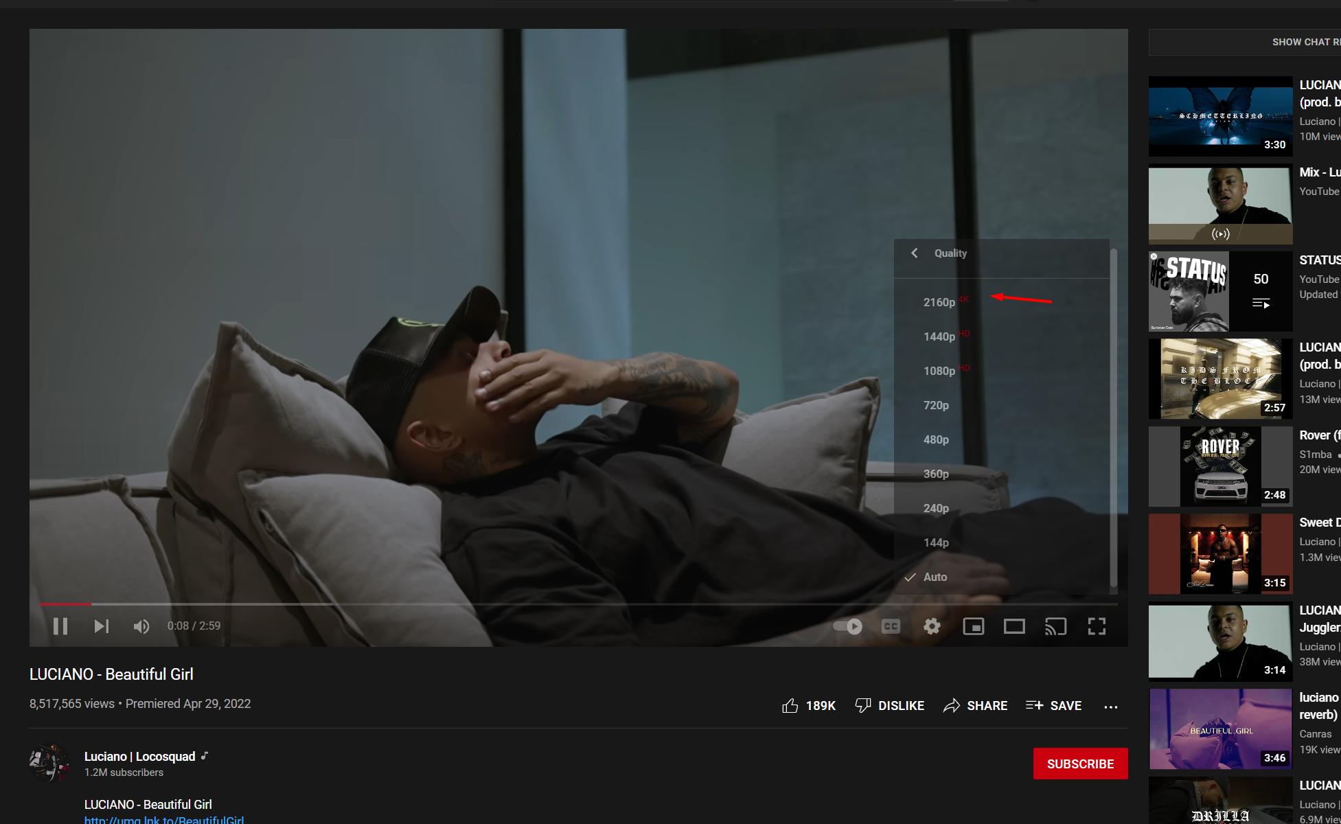 如何始終使用硒在 youtube 視頻上選擇最高可用質量