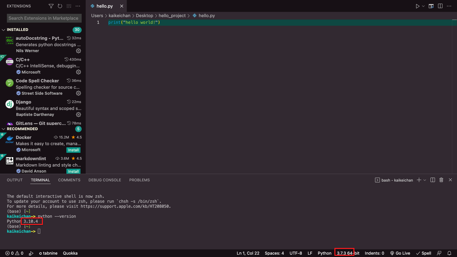 為什么 vscode 終端顯示 python 版本與解釋器的差異？