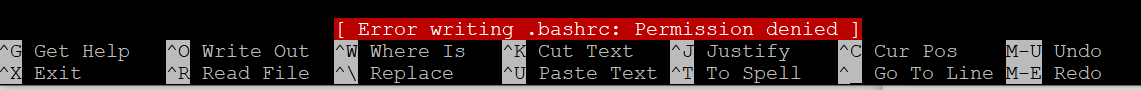 我正在嘗試使用 .bashrc 在 Linux 上為 JDK 設定 JAVA_HOME 和路徑。但它說[寫入.bashrc時出錯：權限被拒絕]。為什么？