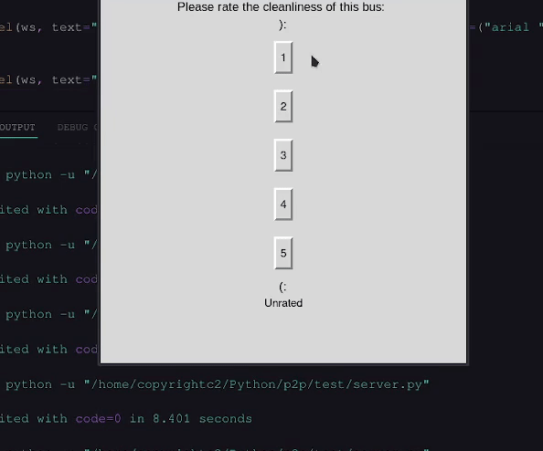 Python Tkinter查找星級用戶按鈕點擊的平均值