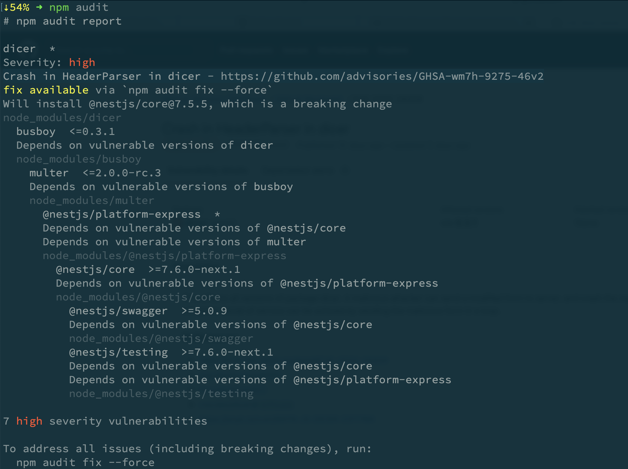 NestJS 8.4.5 中的漏洞