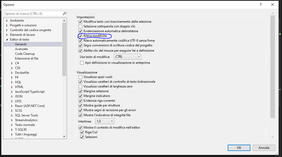 在 Visual Studio 2022 中關閉彩色更改跟蹤區域
