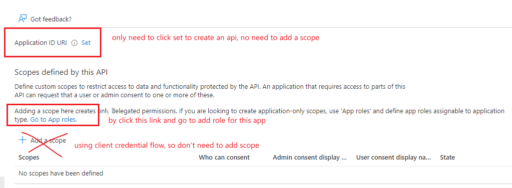 出現 Azure 錯誤：IDW10203：“范圍”或“scp”宣告不包含范圍“access_as_machine”或未找到