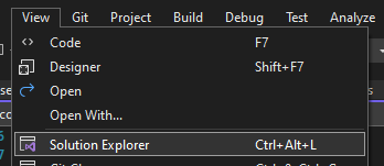 Visual Studio - 檔案未顯示在右側