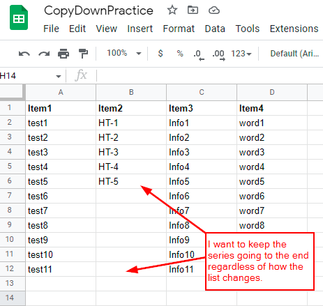 如何在Apps Script / Google表格中的最后一個單元格開始自動填充到相鄰列的最后一行?