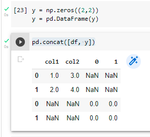 Python:列命名并將兩個資料框合并為一個