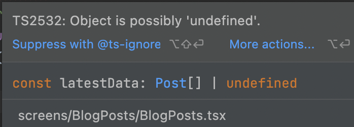 React Native：Typescript - 資料可能未定義