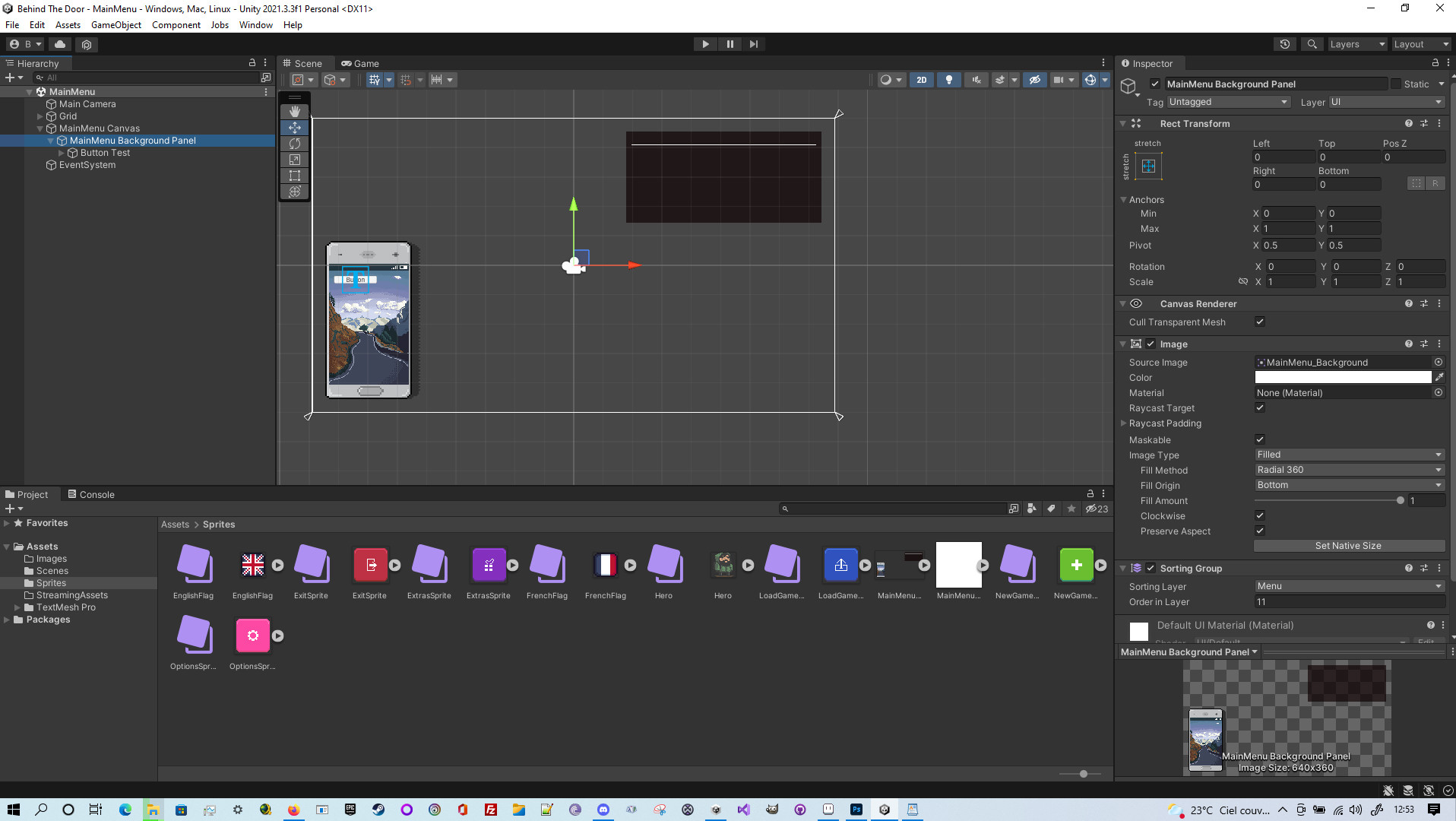Unity - UI 位置