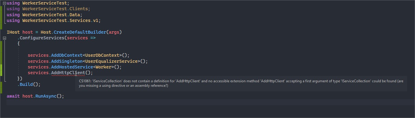 如何在 .NET 6 Worker 服務中使用 AddHttpClient