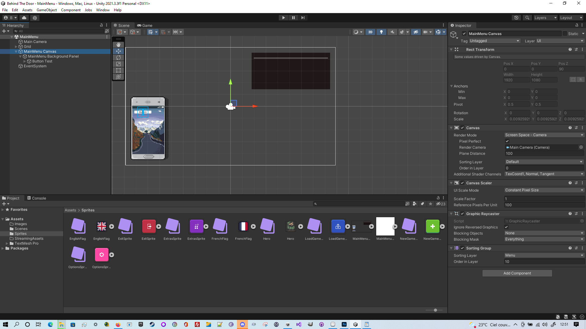 Unity - UI 位置