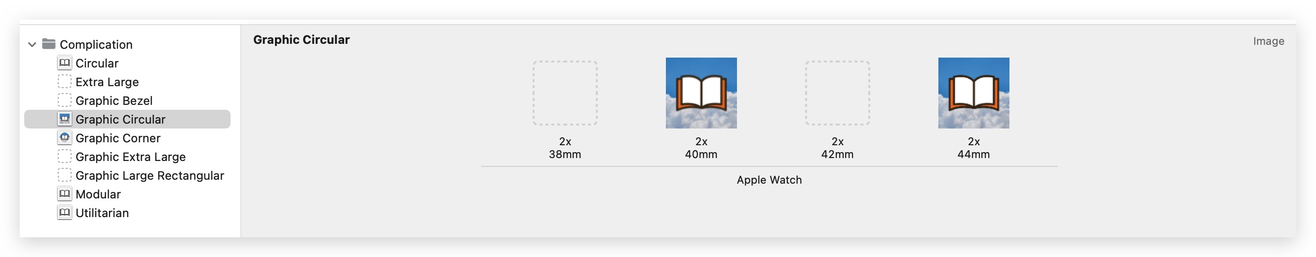 如何為 45mm 提供 Apple Watch 復雜功能資源？