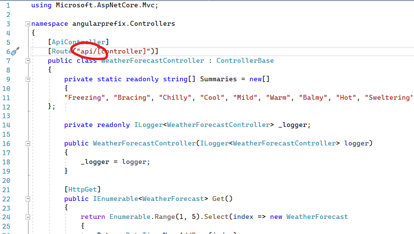 ASP.NET Core 6，Angular 和 REST 前綴（使用 Microsoft.AspNetCore.SpaProxy）