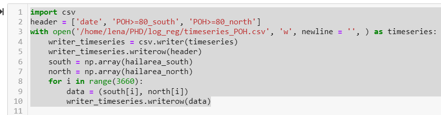 Python將系列物件寫入csv檔案