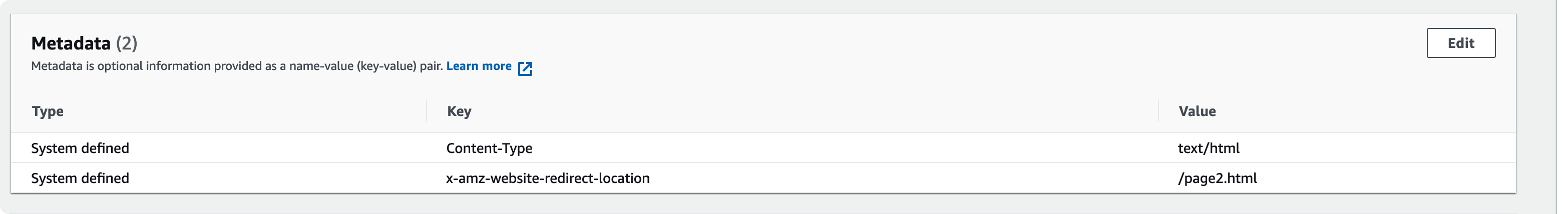 AWS s3 x-amz-website-redirect-location 不作業