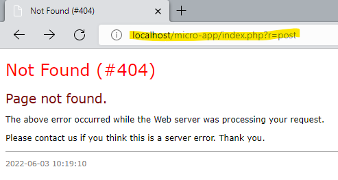啟用漂亮的 URLs / urlManager 完全破壞了 Yii 2 應用程式 runnikg 作為 REST 微框架