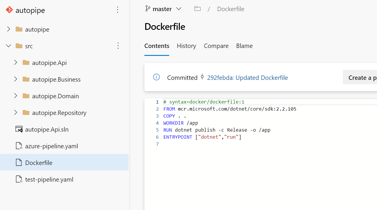 Docker檔案錯誤!錯誤:指定專案或解決方案檔案。當前作業目錄不包含專案或解決方案檔案