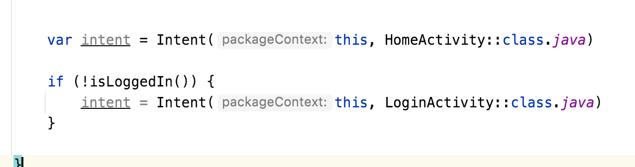 Android Studio - ActivityClass::class.java