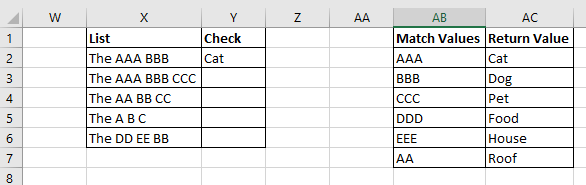 如何在不使用 IF 陳述句的情況下檢查 excel 列文本是否包含特定的單詞串列?