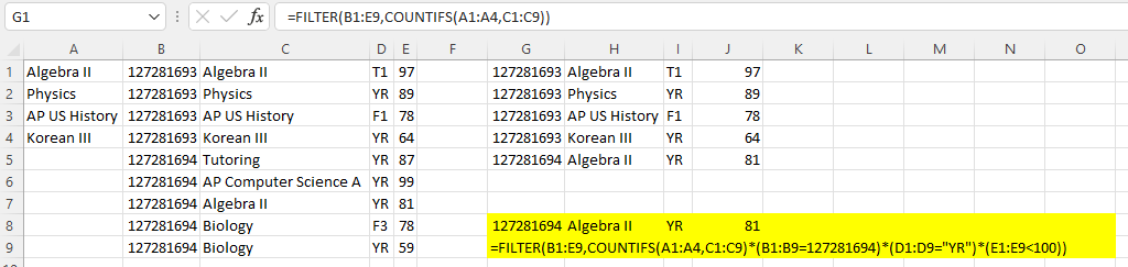 有沒有辦法可以在 Microsoft Excel 中使用 sumproduct 在一列中選擇多個值?