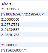 JSON陣列和簡單資料在同一列