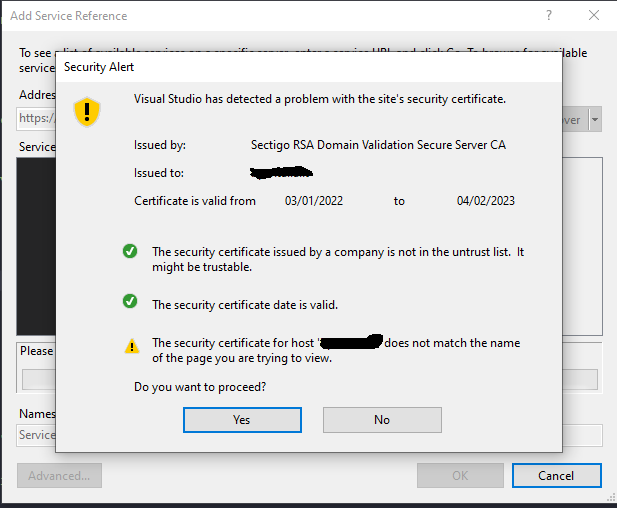 從 Visual Studio 添加服務參考