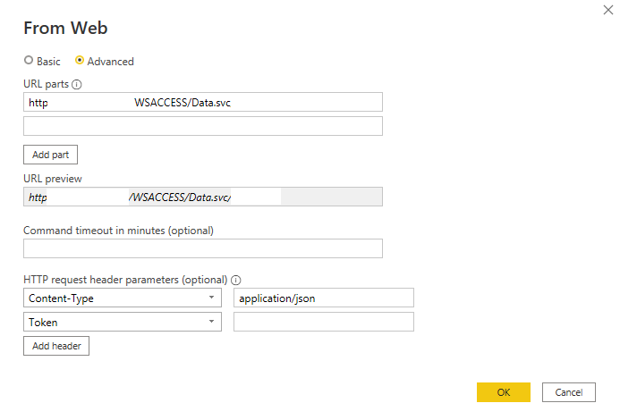 如何使用 Power BI 的 POST 連接到 Webservice REST