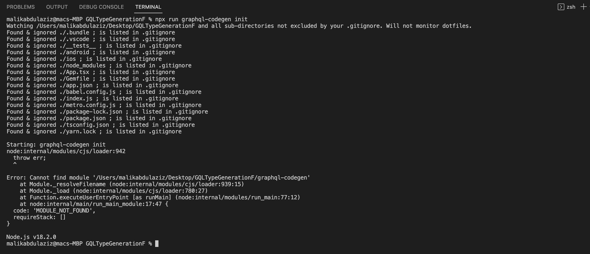 如何解決 node:internal/modules/cjs/loader:942 拋出錯誤?