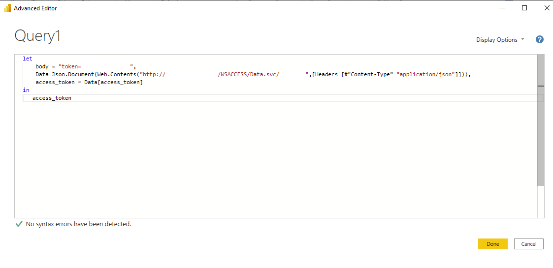 如何使用 Power BI 的 POST 連接到 Webservice REST