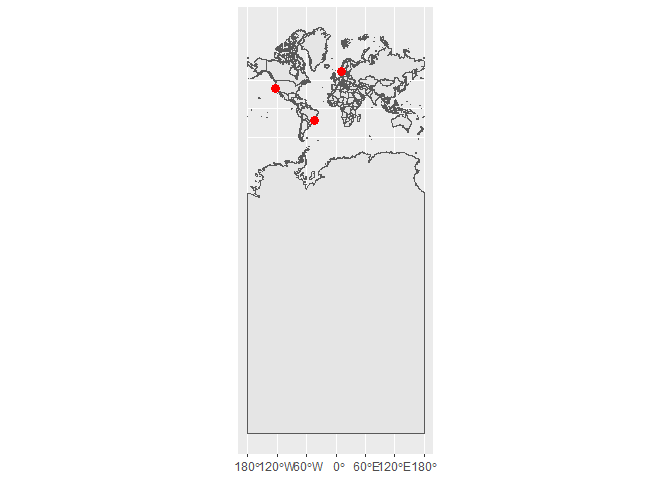 如何使用 ggplot 和 sf 在全球地圖上繪制兩個城市之間的弧線