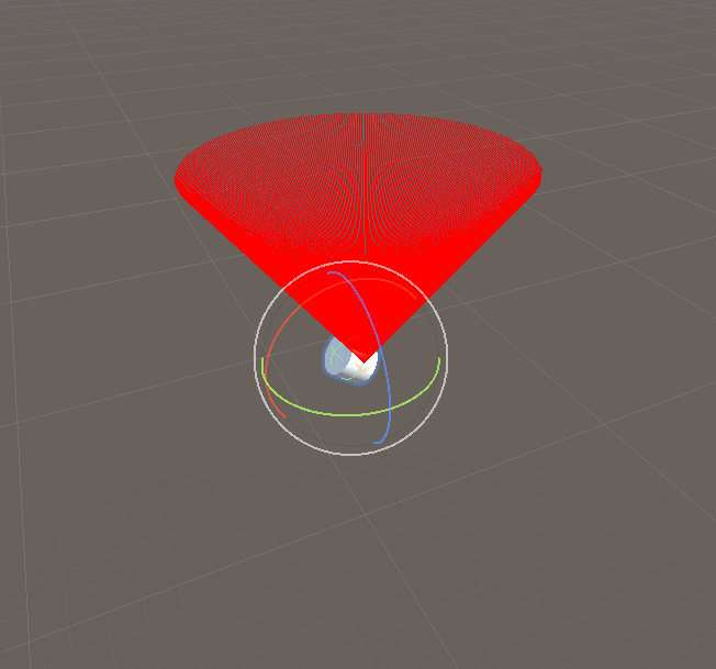 unity Raycast 旋轉變成圓錐