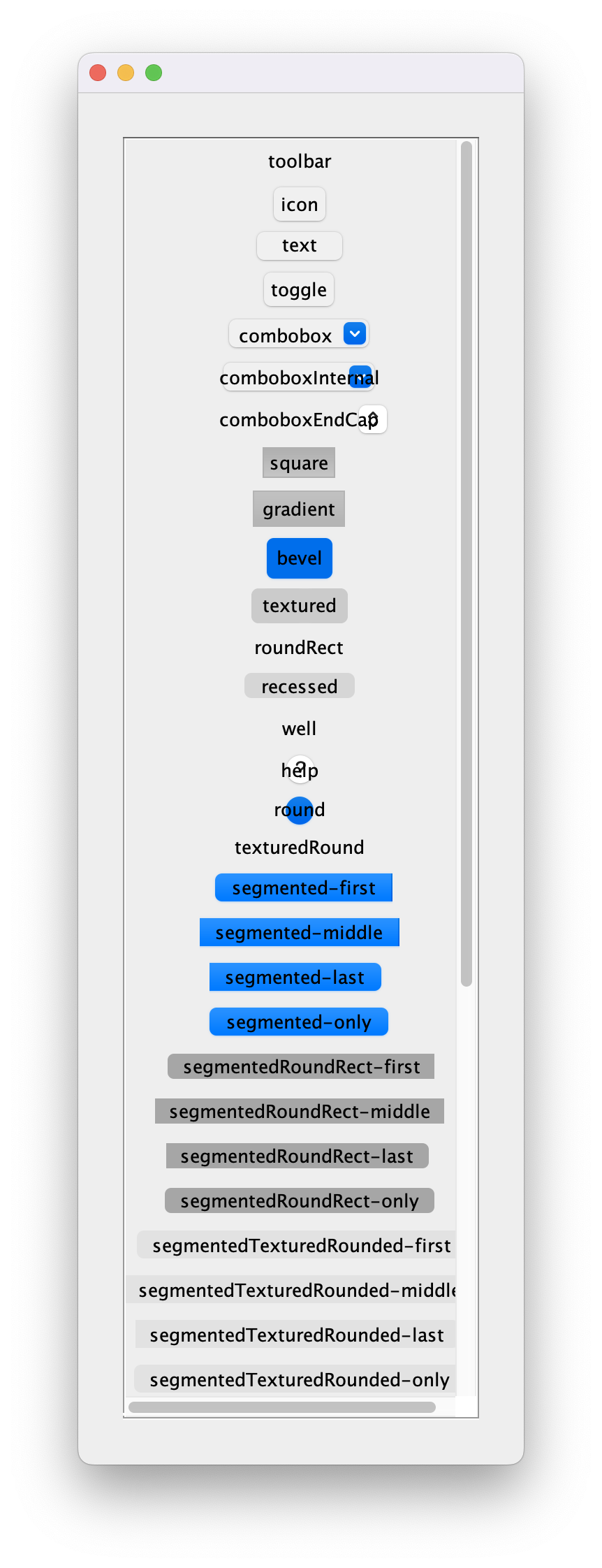 Java Swing macOS 按鈕在選中時為灰色而不是藍色