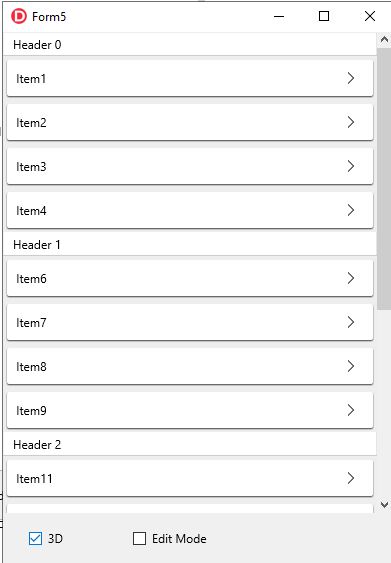 ModernListView 在 Windows 和 Android 平臺上看起來不同