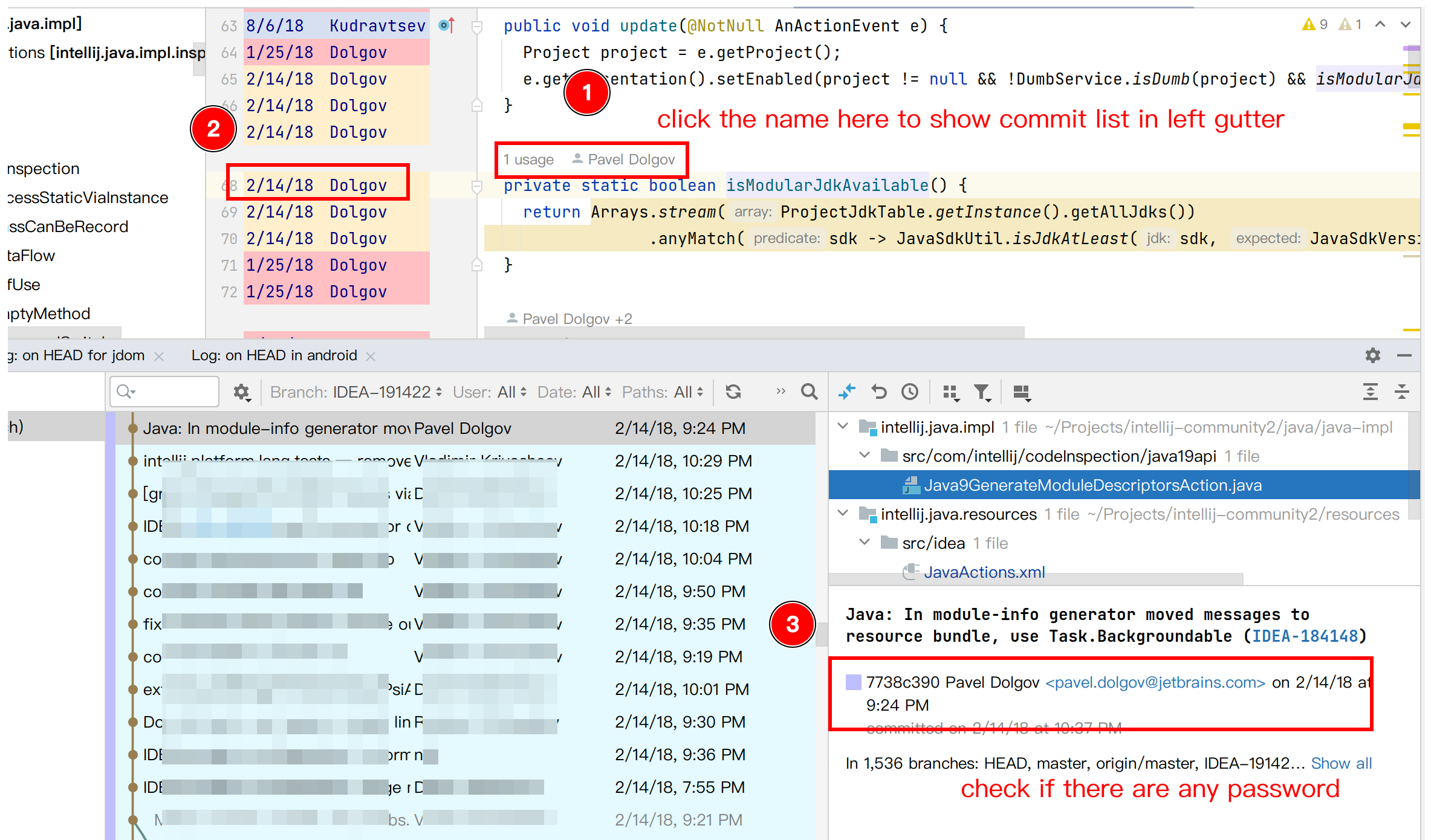 為什么git作者在Intellij Idea中包含密碼