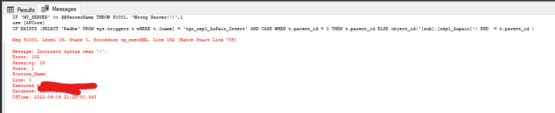 使用 `GO` 將 XML 格式化為一組要執行的 sql 命令