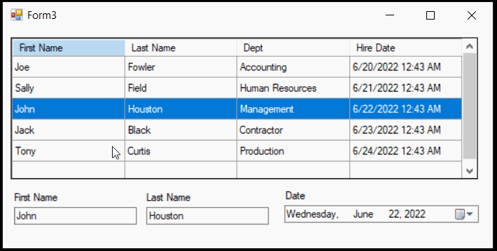 WinForms DateTimePicker 到 DataGridView 中的選定單元格