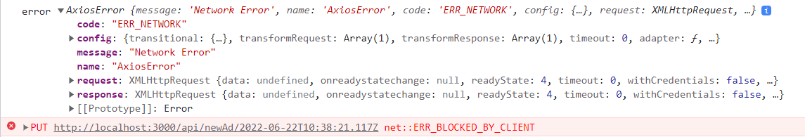 Axios 網路錯誤取決于 Node JS 中的 CORS 策略